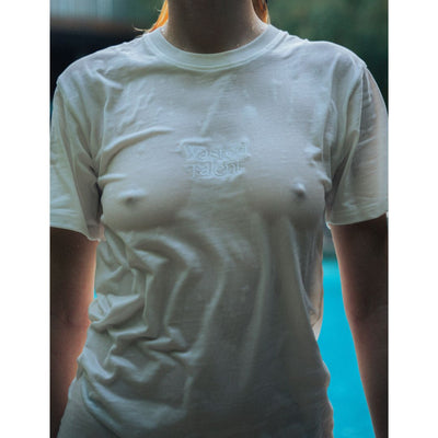 Wasted Talent X Send Love Collective Wave T-Shirt - Off White