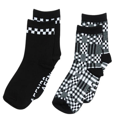 Afends Blair Socks 2 Pack - Black / White