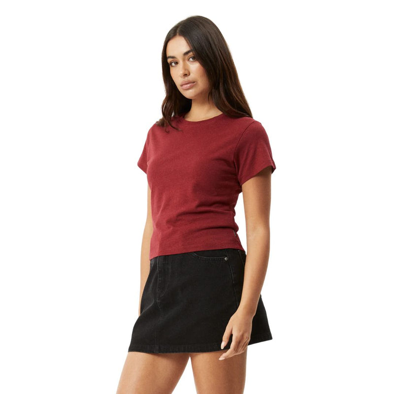 Womens Carmen Hemp Baby T-Shirt Burgundy