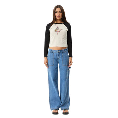 Afends Womens Pixie Long Sleeve T-Shirt - Moonbeam