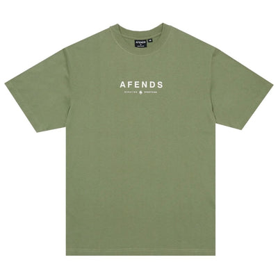 Afends Throw Out Recycled Retro Fit T-Shirt - Oil Green