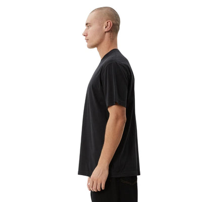 Afends Throw Out Recycled Retro Fit T-Shirt - Stone Black
