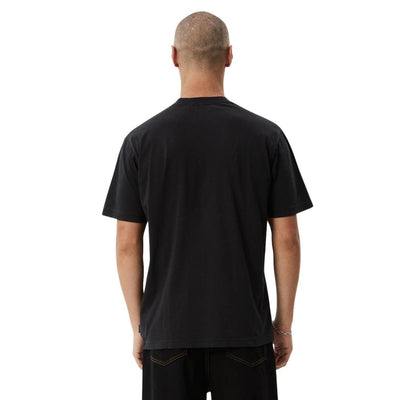 Afends Throw Out Recycled Retro Fit T-Shirt - Stone Black