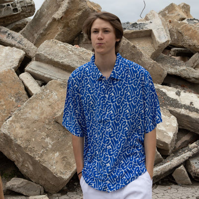 And Feelings Hubba Short Sleeve Shirt - Electric Blue