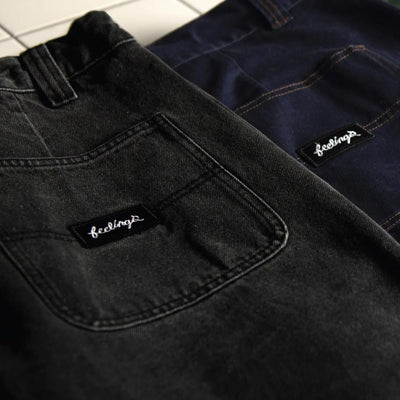 And Feelings Maker Washed Denim Pants - Black Wash