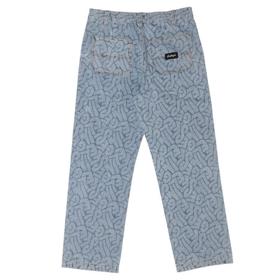 And Feelings Maker Denim Pants - Blue AOP