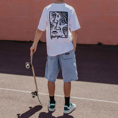 And Feelings Maker Denim Shorts - Light Indigo Wash