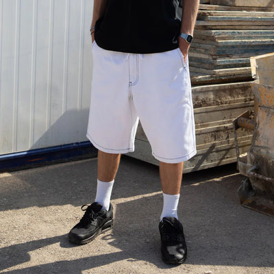 And Feelings Maker Denim Shorts - White