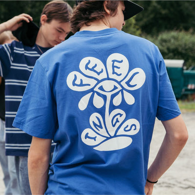 And Feelings Tears T-Shirt - Electric Blue