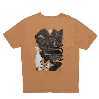 And Feelings X Ruben Sanchez Vase T-Shirt - Iced Coffee