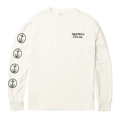 Captain Fin Co. Anchor Long Sleeve T-Shirt - Vintage White