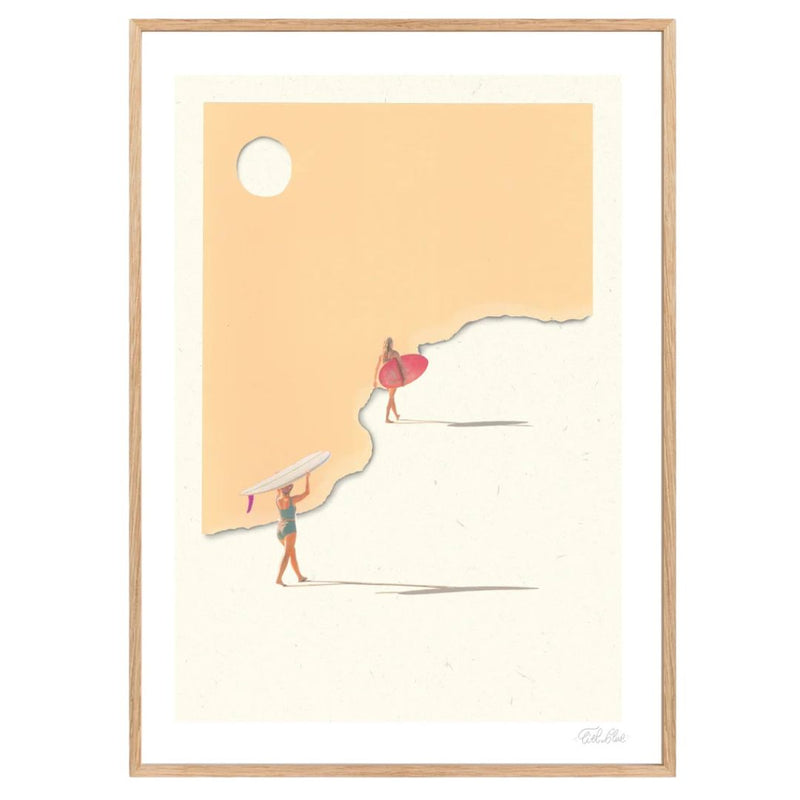 Ciel Glue 'Pico de Mota' Collage Print | Retro Surf Art