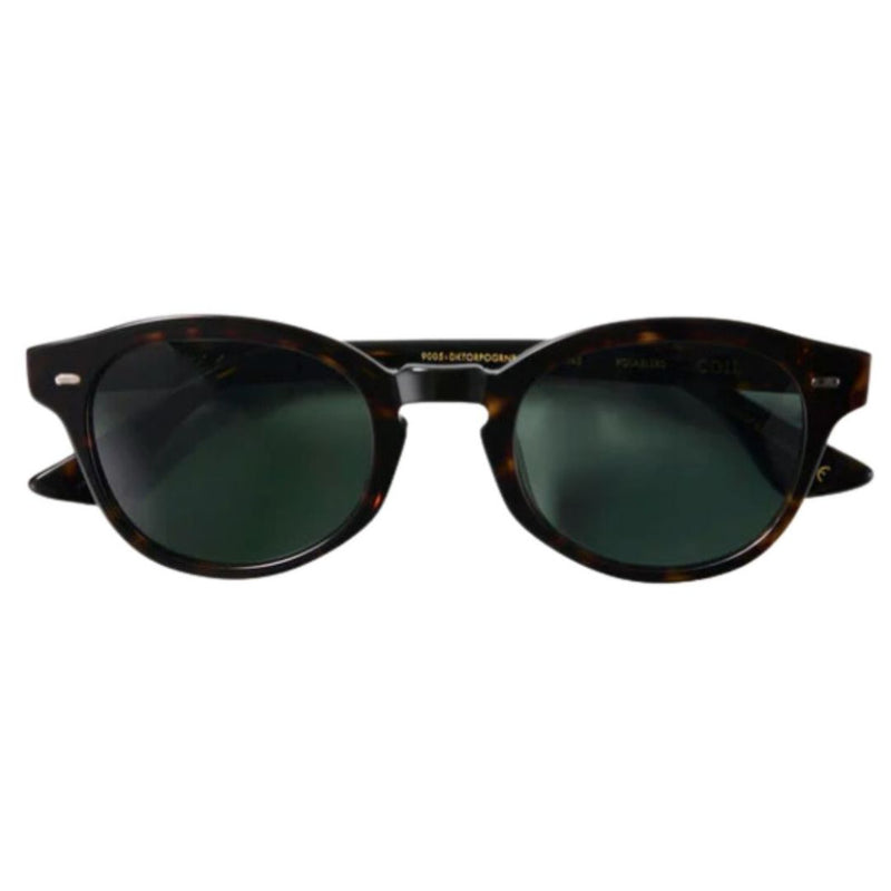 Coil Sunglasses - Dark Tortoise Polished / Green Polarised