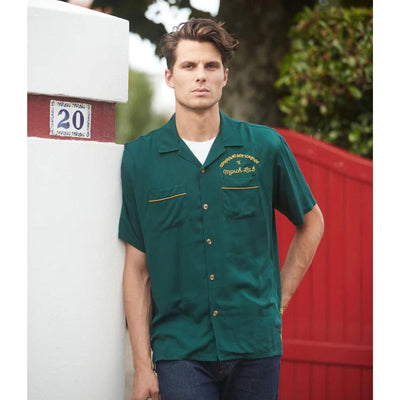 Communes Des Vagues X March LA.B Short Sleeve Shirt - Hunter Green