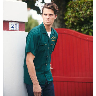 Communes Des Vagues X March LA.B Short Sleeve Shirt - Hunter Green