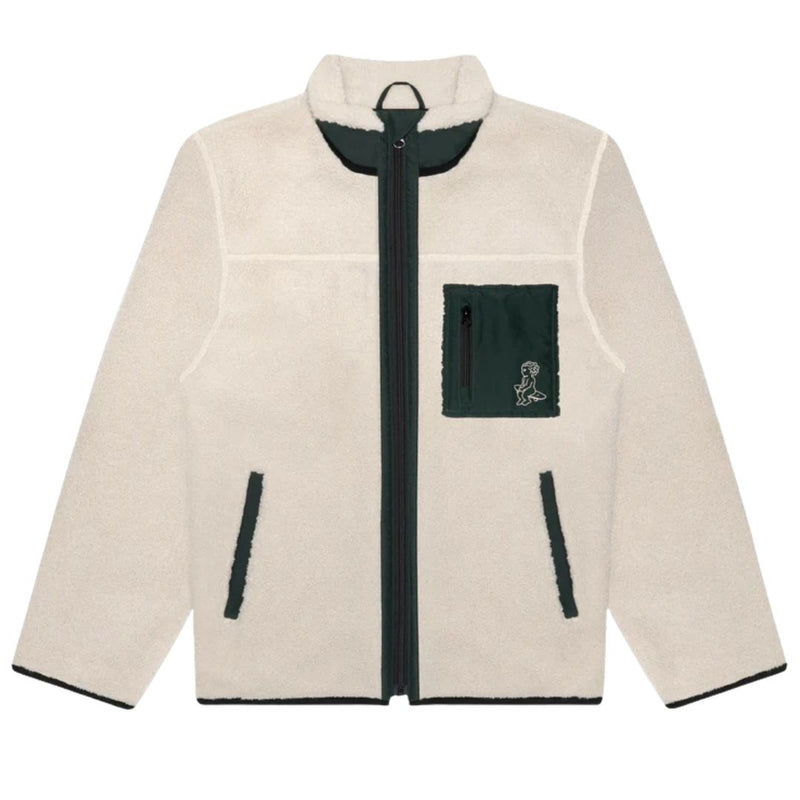 Ikon Flower Polar Zip Jacket - Off White