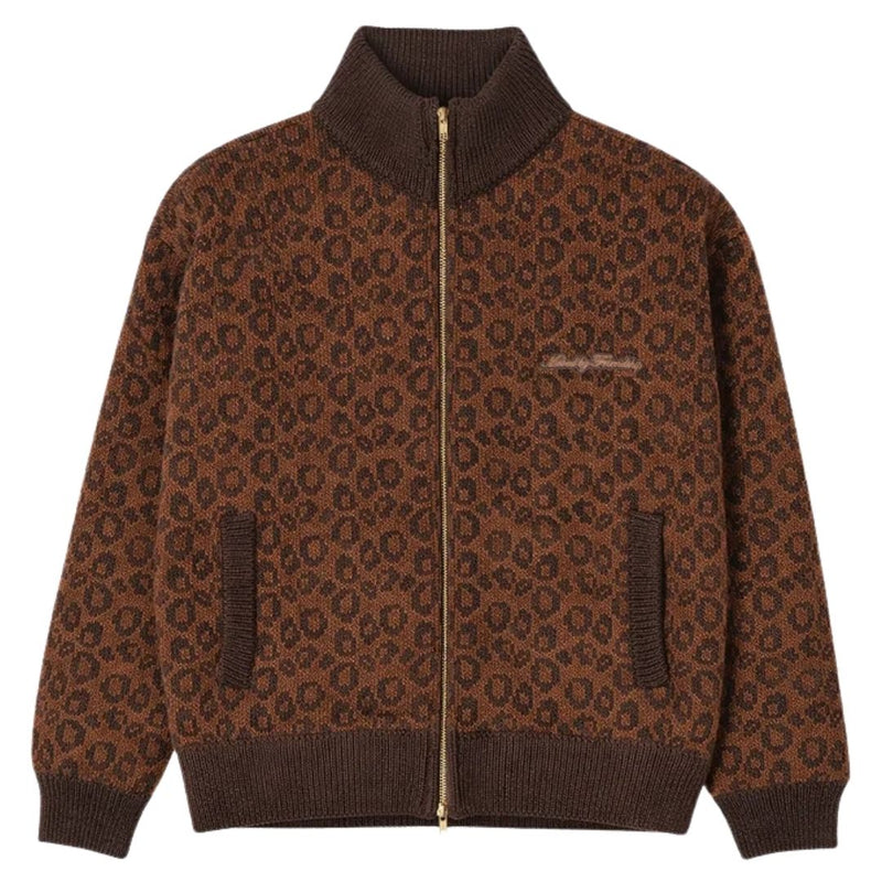 Ementa Leopard Knit Jacket - Brown
