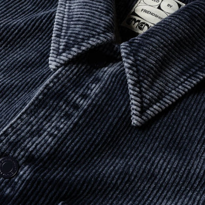 Ementa Looks Like Sherpa Washed Overshirt - Navy Washed