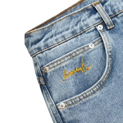 Ementa Magoado Denim Pants - Blue Washed