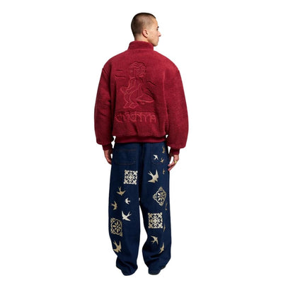 Ementa Oreo College Polar Jacket - Burgundy