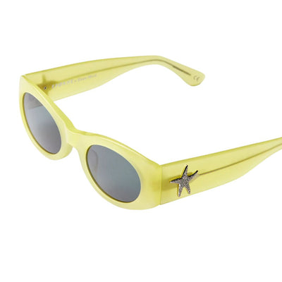 Epøkhe Suede Sunglasses by Evan Mock - Green polished / green