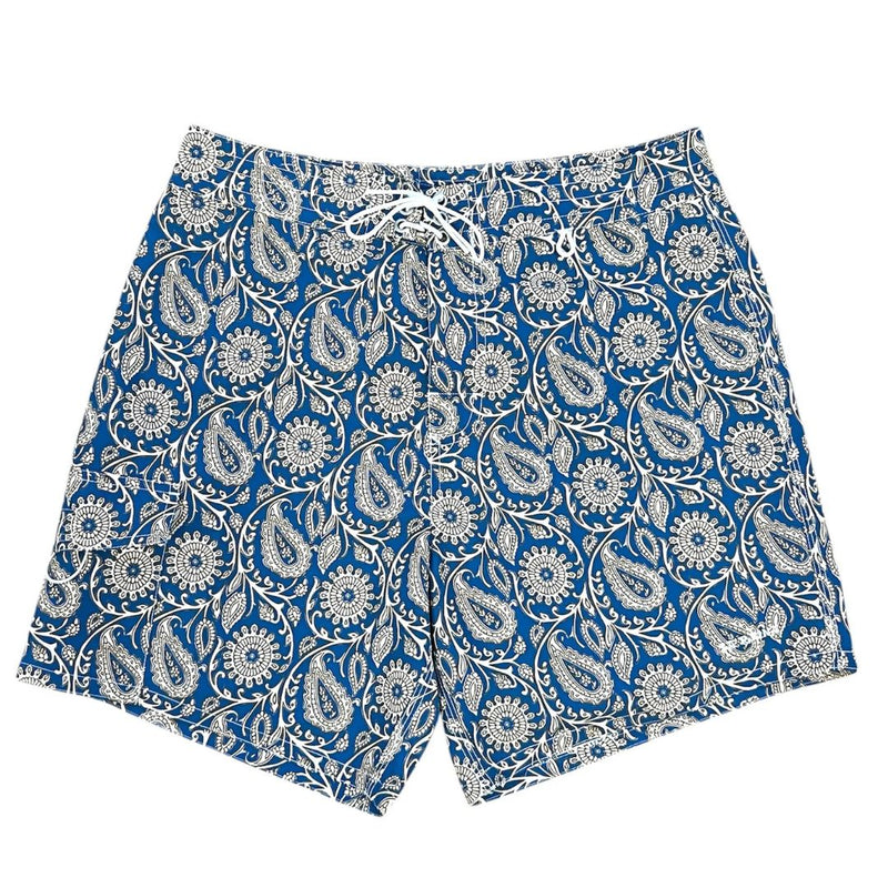 La Reina Mid Paisley Mens Boardshort — front view