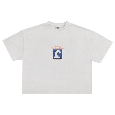 Latitud Fuego Womens Essential Cropped T-Shirt - Off White