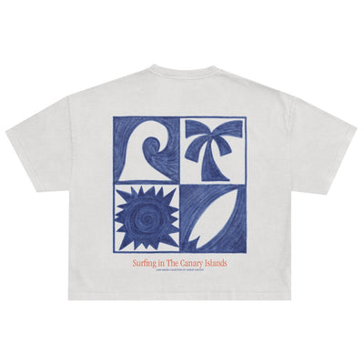 Latitud Fuego Womens Essential Cropped T-Shirt - Off White