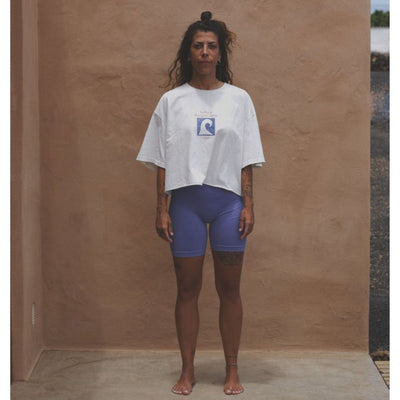 Latitud Fuego Womens Essential Cropped T-Shirt - Off White