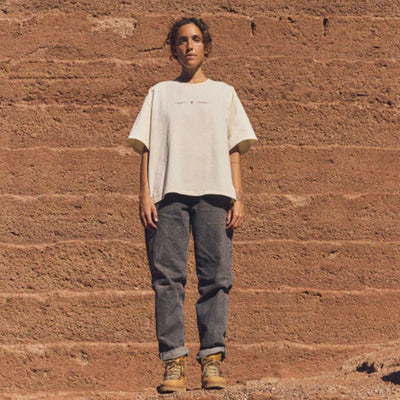 Latitud Fuego Palmera T-Shirt - Ecru