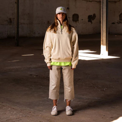 Latitud Fuego Vintage Zip Sweater - Beige