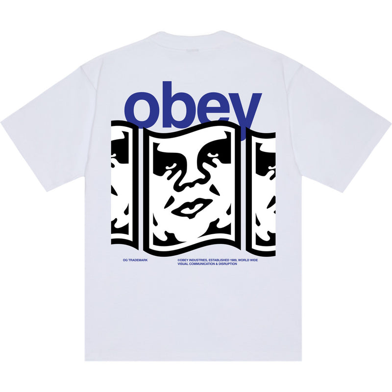 Obey Disruption T-Shirt - White - front