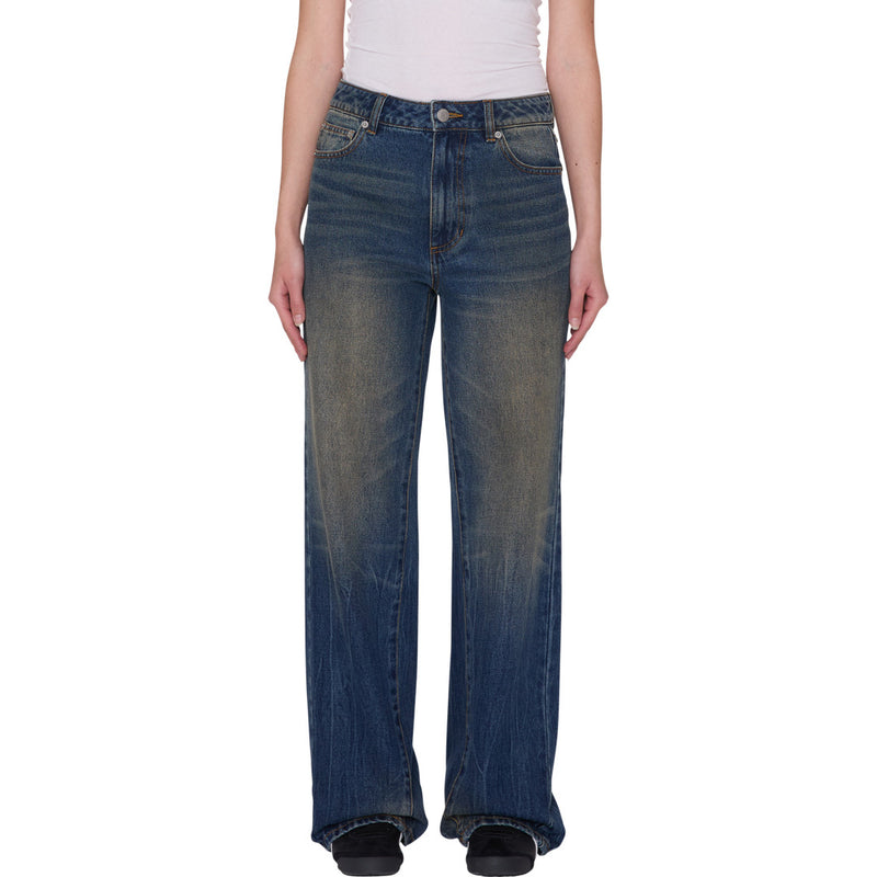 Womens Elara 5 Pocket Denim - Black Mocha Wash - front