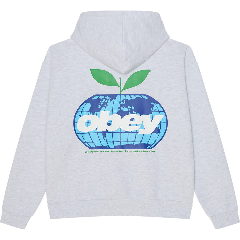 Obey Intercontinental Extra Hy Hoodie - Ash Grey - back