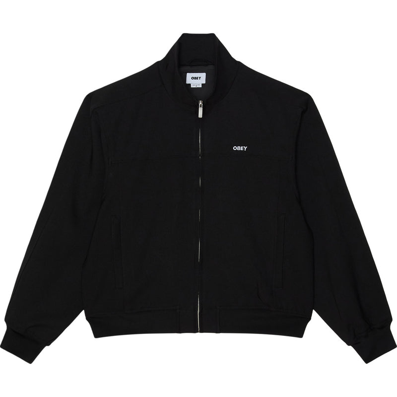 Obey Tailored Track Jacket - Black - front
