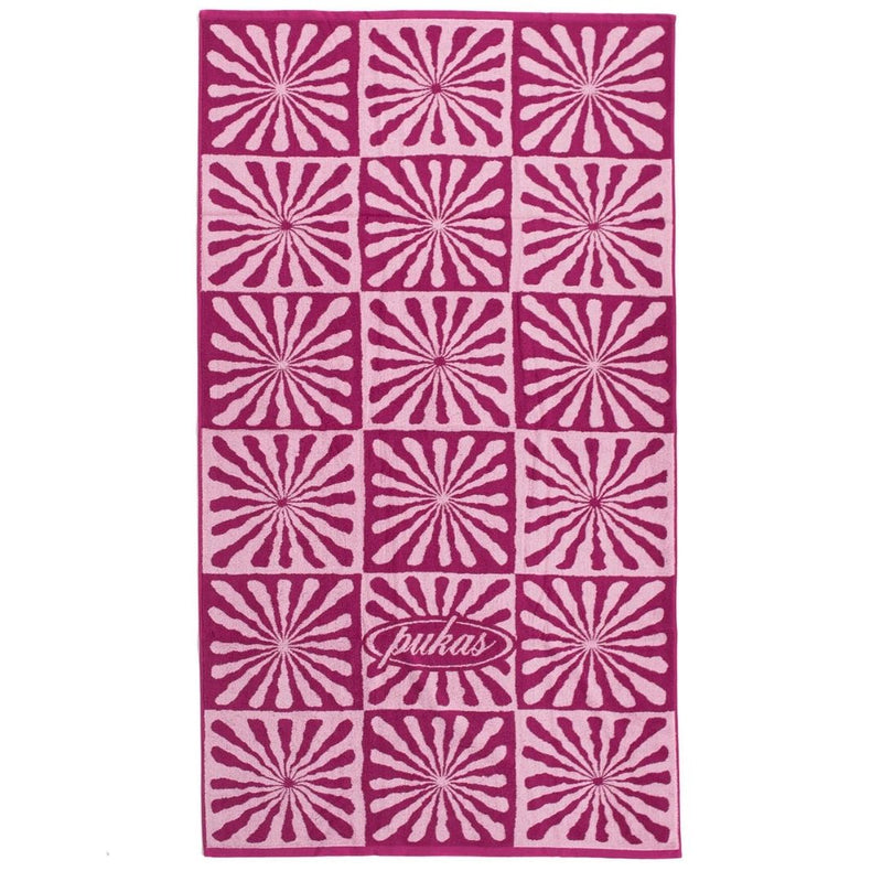 Pukas Anemona Beach Towel Magenta — front view