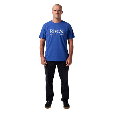 Rivvia Projects Floral Reason T-Shirt - Deep Blue