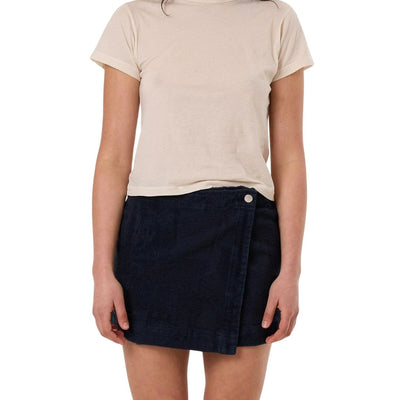Thrills Blends Jacquard Marley Wrap Skirt - Indigo Overdye