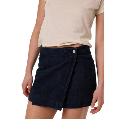 Thrills Blends Jacquard Marley Wrap Skirt - Indigo Overdye