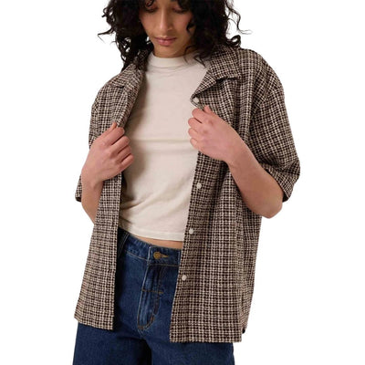 Thrills Hazed Adrianna Shirt - Coffee