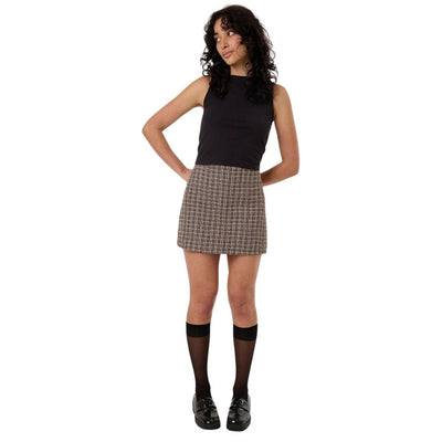 Thrills Hazed Mini Skirt - Coffee