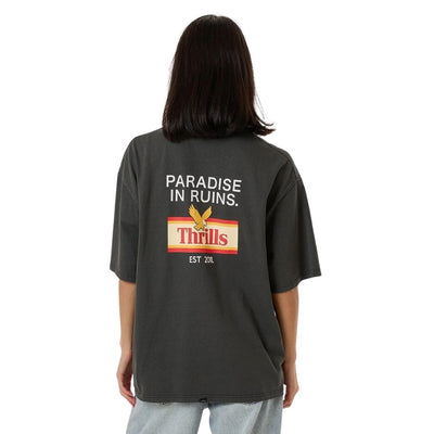 Thrills Never Stop Oversized T-Shirt - Merch Black