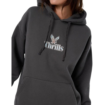 Thrills Strength And Glory Slouch Hoodie - Merch Black