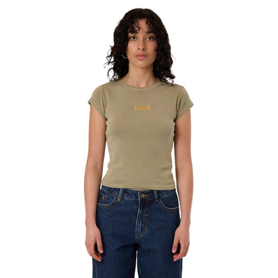 Thrills Workwear Cap Sleeve T-Shirt - Eucalyptus