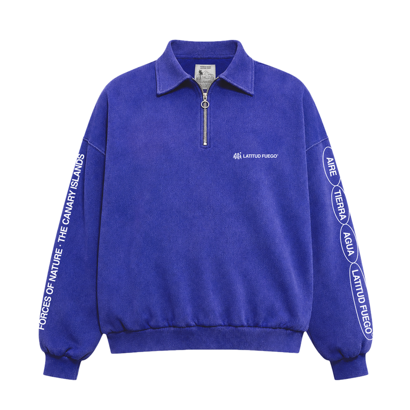 Latitud Fuego FN Polo Fleece Sweater Purple Fade Out — front view