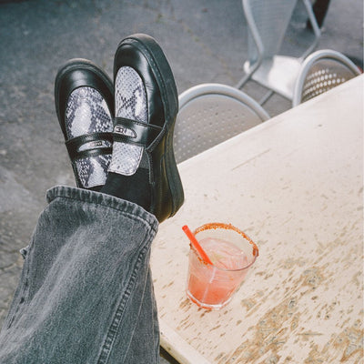 Wasted Talent | Globe Liaizon Skate Shoes Ophidian Collection - Black / Snake