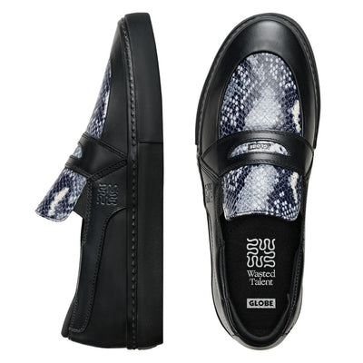 Wasted Talent | Globe Liaizon Skate Shoes Ophidian Collection - Black / Snake