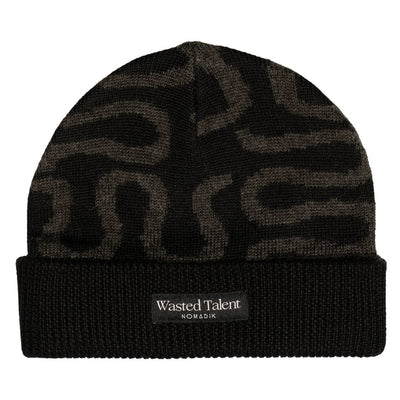 Wasted Talent X Nomadik Jacquard Beanie - Black / Grey