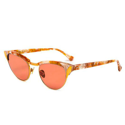 Epøkhe Austyn Sunglasses - Marble Tortoise Polished & Gold / Amber