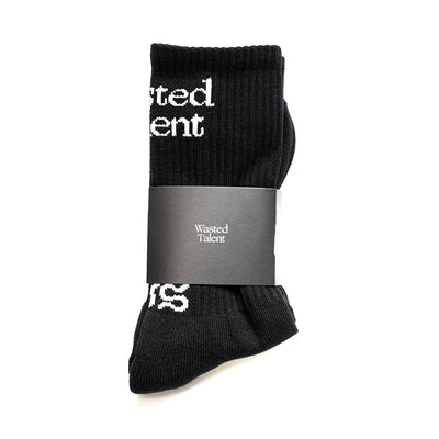 Wasted Talent Crew Socks - Black